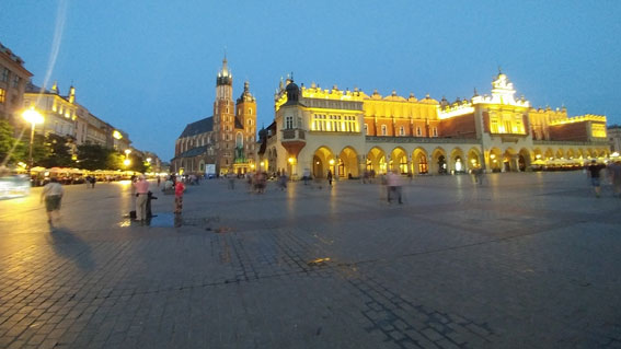 Krakow Main Market square. Surrounded by confiscated Real Estate